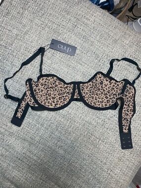 NWT CUUP Leopard-Print Balconette Bra